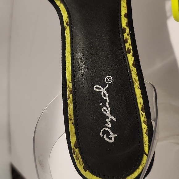 NEW w/o Box! - Faux Snakeskin Stiletto Heels Yellow & Black - Picture 11 of 13